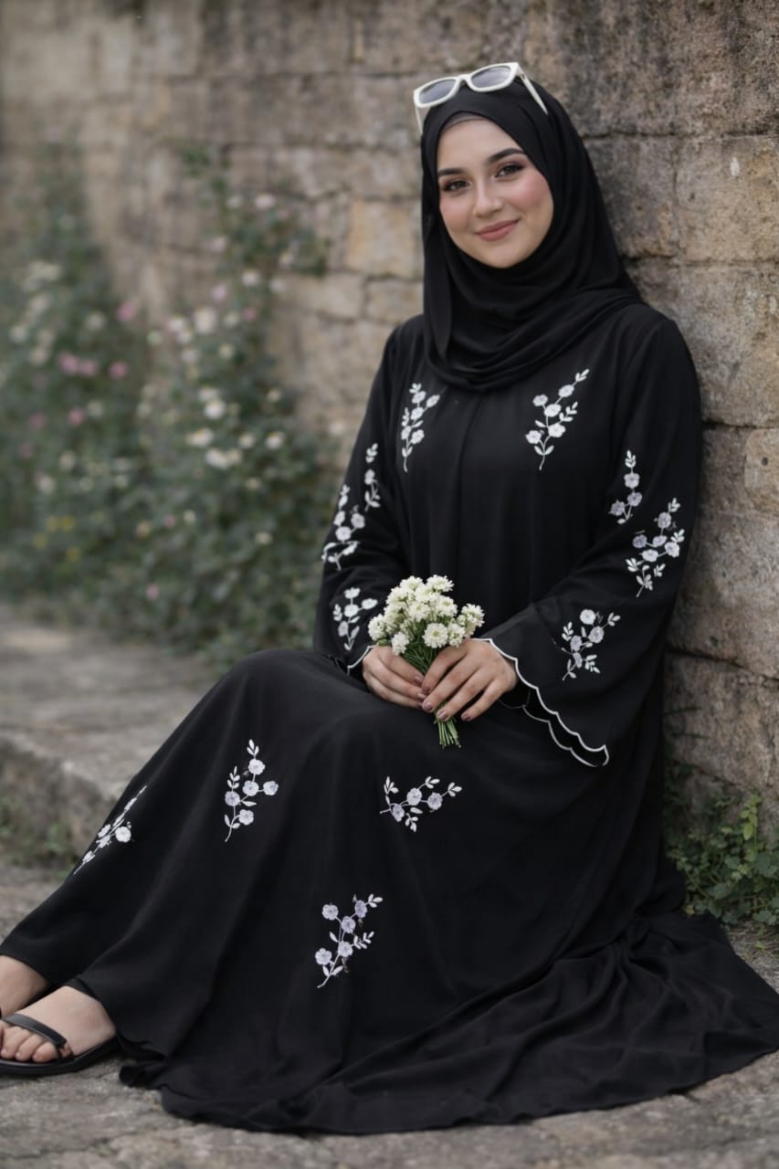 রাইসা এমব্রয়ডারি বোরকা - Image 4